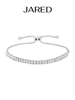 Jared 1/4 Carat Diamond Bolo Bracelet Sterling Silver